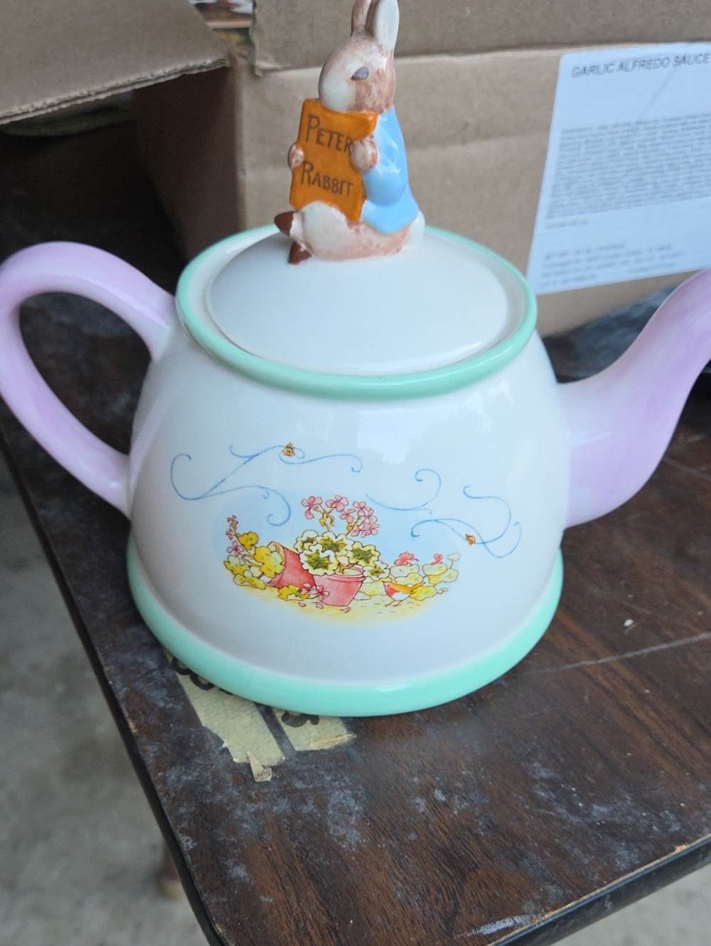 Peter Rabbit Ceramic Teapot with Pastel Handles